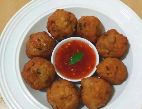 Yam meatballs