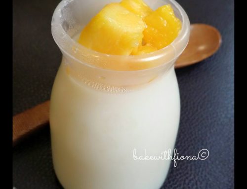 soya bean jelly top up with mango