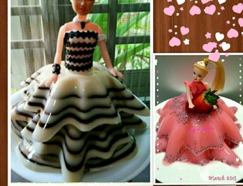 Barbie Jelly santan chocolate jelly with fondant dress – by Ang Muihoon